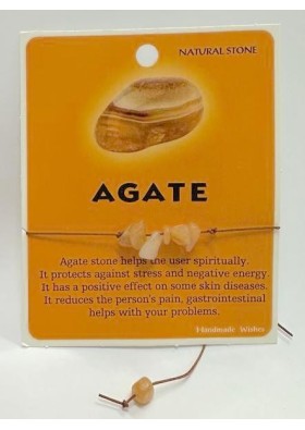 Natural Stone Agate Doğal Taş İpli Bileklik