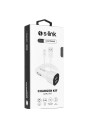 S-link SL-EC30L iPhone Lightning Kablolu 3.4A 2 USB Beyaz Araç Şarj Cihazı