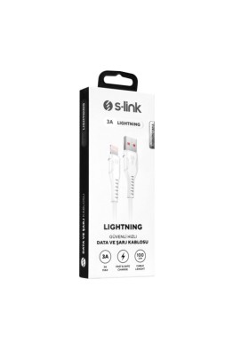 S-link SL-X202 3A Lightning Güvenli Hızlı Data  Sarj Kablosu