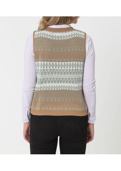 Şimal Kadın Etnik Desenli Süveter Açık Yeşil 215213