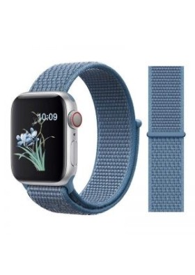 Apple Watch Cırtlı Saat Kordonu Mavi 42-44-45mm