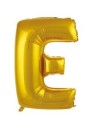 E Harfi Altın Renk Folyo Balon 100 cm