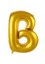 B Harfi Altın Renk Folyo Balon 76 cm