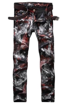 Metalik Gümüş Siyah Jean Pantolon Unisex Pantolon