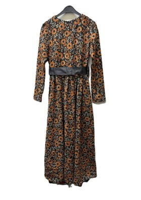 Jupe Kadın Kemerli Çiçek Detaylı Elbise 4085