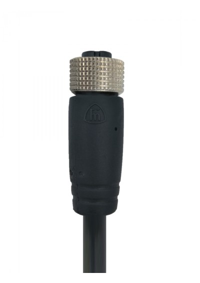 5 Kutuplu Düz ve Blendajlı M12 Dişi Konnektör_5mt C12F5A2-500-434