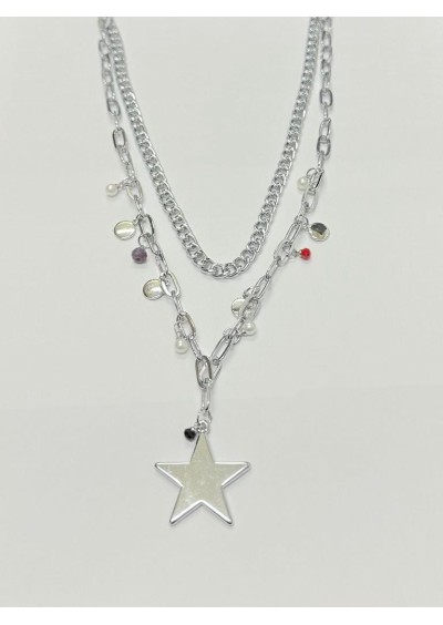 Yıldız ve Boncuk Detaylı Kolye