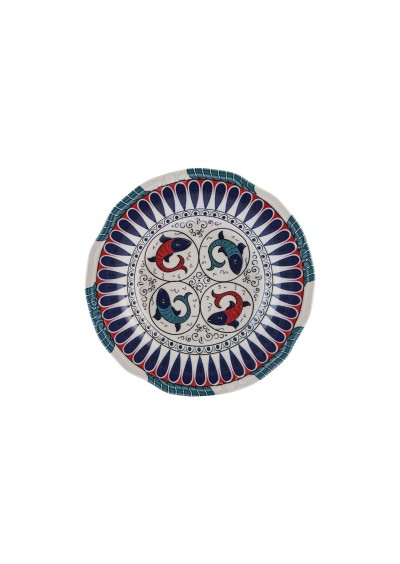 Karaca New Mai Selçuklu Serisi Balıklı Çukur Tabak 24 Cm 153.09.01.0509