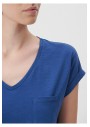 Mavi Cepli Lacivert Basic Kadın Tişört Loose Fit - Bol Rahat Kesim 1600961-30808