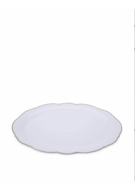 Karaca Romantic Pasta Tabağı Gümüş 21 cm