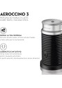 NESPRESSO Aeroccino 3 Süt Köpürtücü 120 ml Kremsi Süt Köpüğü ve 240 ml Sıcak Süt Siyah