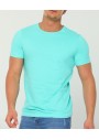 Dirty Blue Koyumint Erkek Likralı Bisiklet Yaka Basic T-shirt DR-223309
