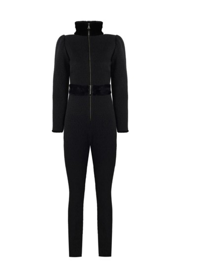 Nur Karaata Kadın Siyah Sankt Moritz Kayak Elbisesi