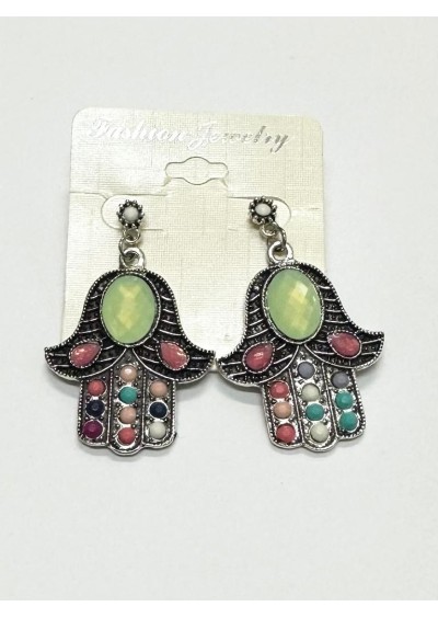 Fashion Jewelry GD9911 Lale Detaylı Kadın Taşlı Küpe