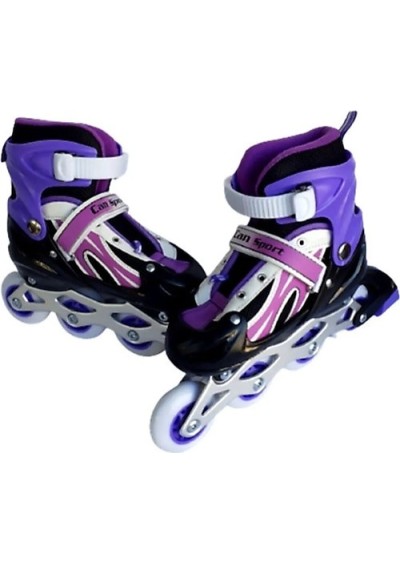 CAN SPORTS Silikon Teker Mor Renk Arası Ayarlanabilir Paten