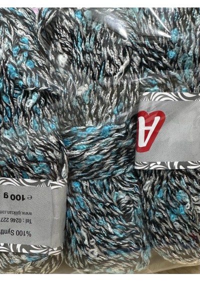 Armoni Örgü İpi 100gr Siyah Mavi Karışık Renk