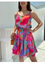 Renkli Örgülü Kruvaze Kadın Elbise 22Y2572