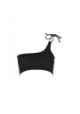 TRENDYOLMİLLA Siyah Bağlama Detaylı Tek Omuz Bikini Üstü TBESS21BU0108