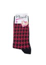 Pamela Kadın Kırmızı Siyah Çorap