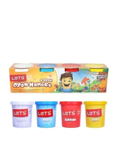 Lets Oyun Hamuru 4 Renk 600 gr