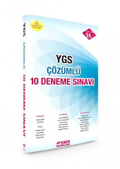 YGS Çözümlü 10 Deneme Sınavı Esen Yayınları