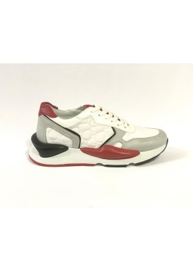 İnci Kadın Sneaker Beyaz Kırmızı Şerit Detaylı Kadın Spor Ayakkabı 7690