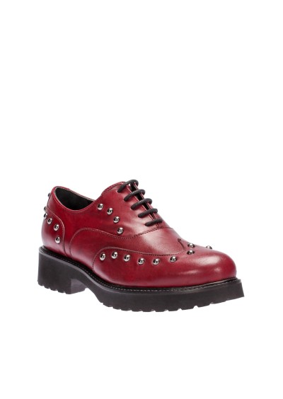 İnci 4482 Hakiki Deri Metal Pul Detaylı Bordo Kadın Ayakkabı 120130003065