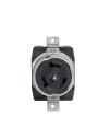 Leviton CS6369 50 Amper, 125/250 Volt, Siyah ve Beyaz Kilitli Gömme Priz, Endüstriyel Sınıf