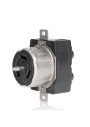 Leviton CS6369 50 Amper, 125/250 Volt, Siyah ve Beyaz Kilitli Gömme Priz, Endüstriyel Sınıf