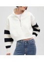 Mavi Kadın Yarı Fermuarlı Kol Detaylı Sweatshirt 1s10071-70057