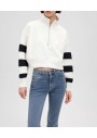 Mavi Kadın Yarı Fermuarlı Kol Detaylı Sweatshirt 1s10071-70057