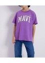 Mavi Logo Baskılı Mor Tişört Regular Fit / Normal Kesim 6610030-70606