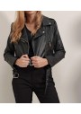 Bigdart 1029 Biker Suni Deri Ceket - Siyah