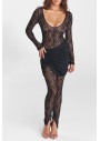 Mistress Rocks Kadın Siyah Dantel Tulum CHR3614