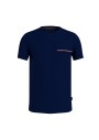 Tommy Hilfiger Bisiklet Yaka Mavi Erkek T-Shirt MW0MW32595DW5