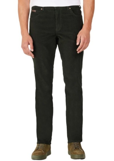 Wrangler Texas Slim Fit Dar Kesim Normal Bel Yeşil Esnek Pantolon