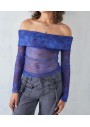 Urban Outfitters Daisy Street Sheer Mesh Off-The-Shoulder Top