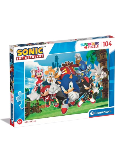 Clementoni 27159 Sonic Supercolor Sonic-104 Yapboz 104 Parça