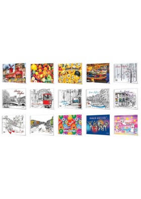 Çınar Spiralli Resim Defteri Karton Kapak 24×35 cm 15 Yaprak N:33000