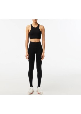 Lacoste Kadın Slim Fit Baskılı Siyah Tayt OF5950.031