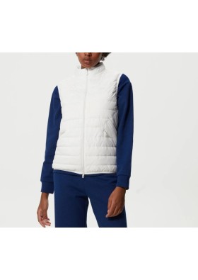Lacoste Kadın Dik Yaka Kapitone Beyaz Yelek BF2401.01B