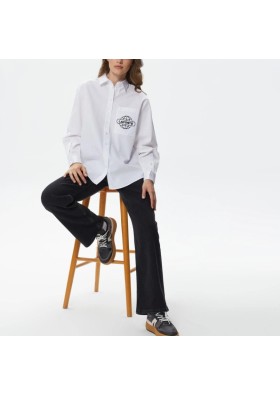 Lacoste Kadın Relaxed Fit Beyaz Gömlek CF2404.04B