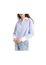DeFacto Crop Çizgili Poplin Uzun Kollu Gömlek B9493AX24SP