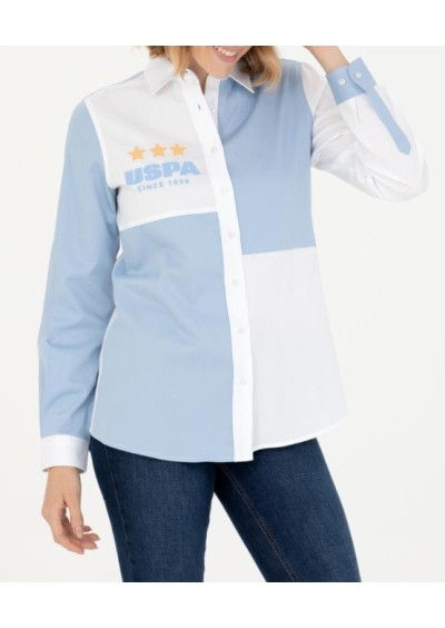 U.S. Polo Assn. Kadın Mavi Uzun Kollu Gömlek G082SZ004.000.1680044.VR036