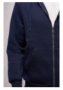 Giysa John Borners Erkek Kapüşonlu Lacivert Üç iplik Fermuarlı Sweatshirt