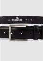 Tudors  Erkek %100 Hakiki Deri 3,5 cm Klasik Siyah Kemer KM210005