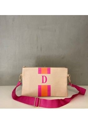Mels and Mono -Kanvas Mono Clutch Turuncu