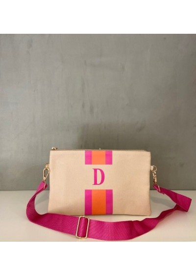 Mels and Mono -Kanvas Mono Clutch Turuncu