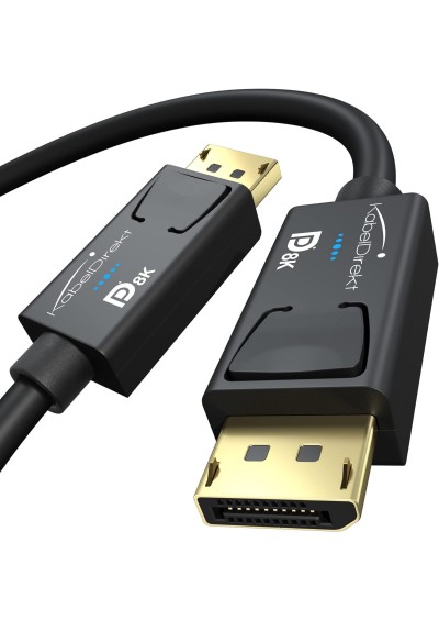KabelDirekt 1 mt DisplayPort kablosu, DP 1.4, VESA sertifikalı