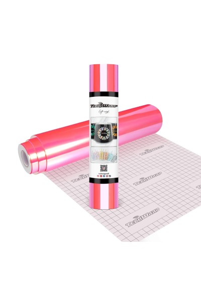 TECKWRAP Holografik Kalıcı Vinil, 12" x 10' kendinden yapışkanlı vinil rulo